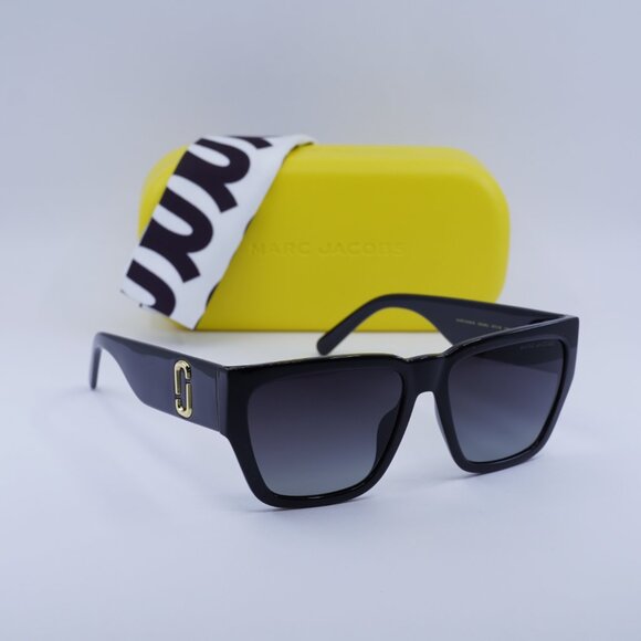 Final Price! Marc Jacobs MARC 646/S 008A WJ Black Grey Polarized Sunglasses